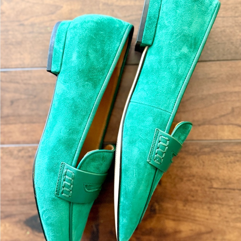 Talbots Vibrant Green Suede Flats - Picture 3 of 7
